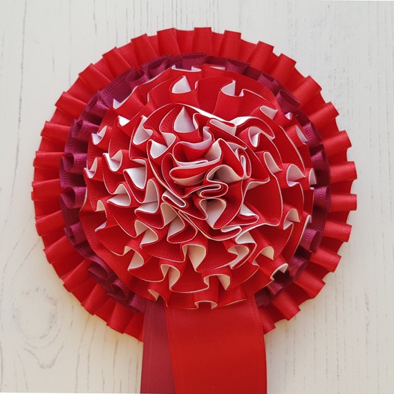 R502 rosette with a double rose centre