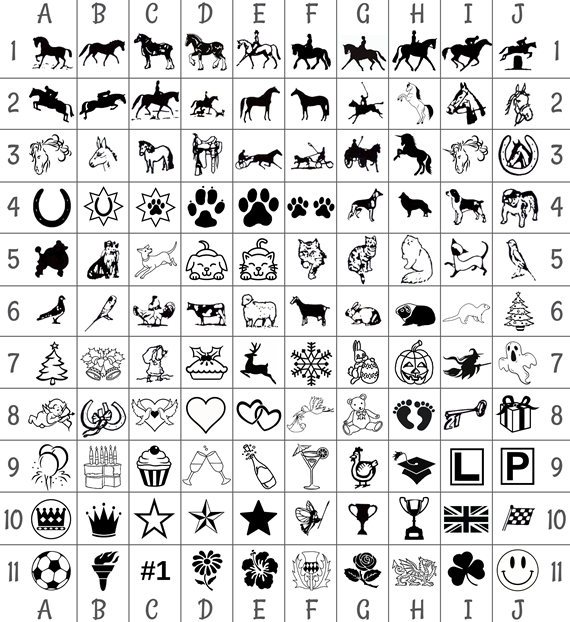 Available Stock Motifs for rosette centre printing