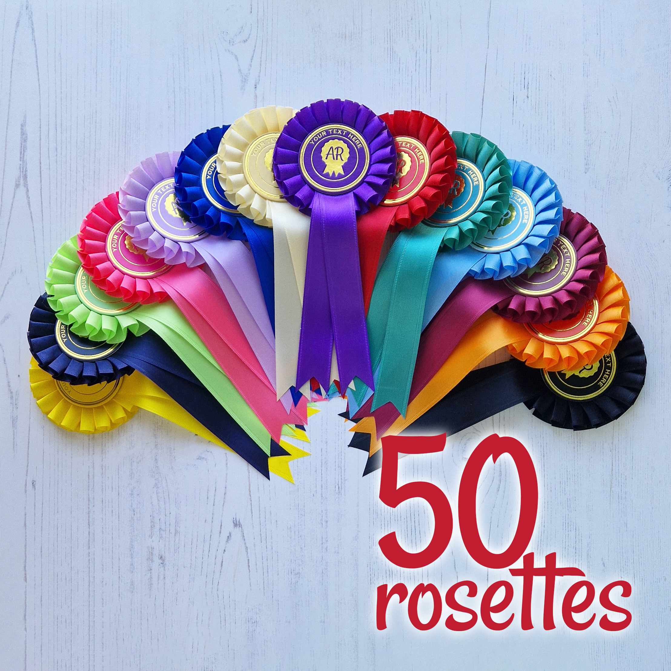 50 Single Tier Rosettes